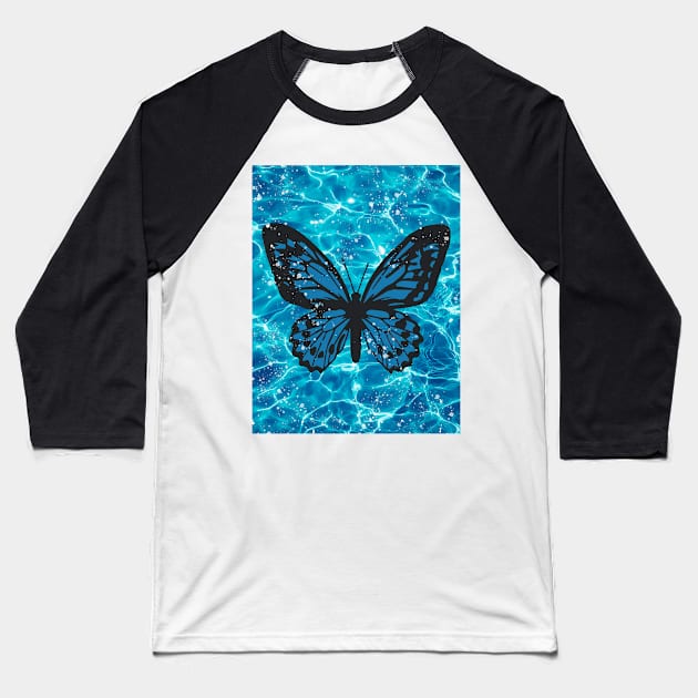 butterfly x ocean Baseball T-Shirt by designs-hj